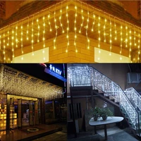christmas string lights 4 20m led curtain icicle garland string lights droop 0 6m decoration for eaves garden street outdoor