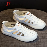 women genuine leather sneakers summer white lacing flat shoes woman casual plus size vulcanized shoe comfortable maternity shoes