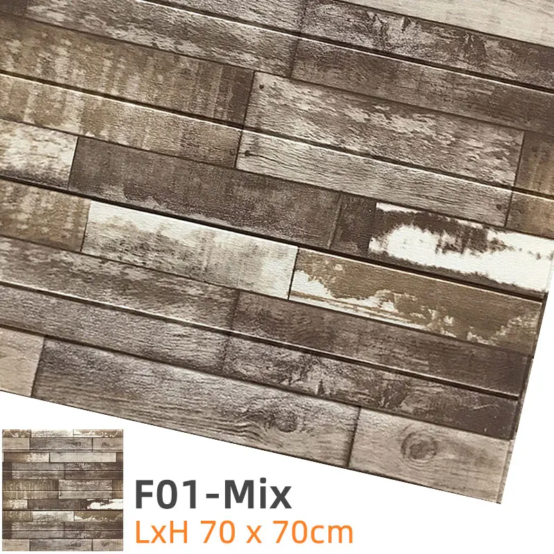 F01-Mix Kaguyahime DIY Wall Stickers Self-Adhesive Decor Wallpaper For Kids Room Kitchen Bedroom Waterproof Sticker 3D Wallpaper Brick - Цвет: F01-Mix