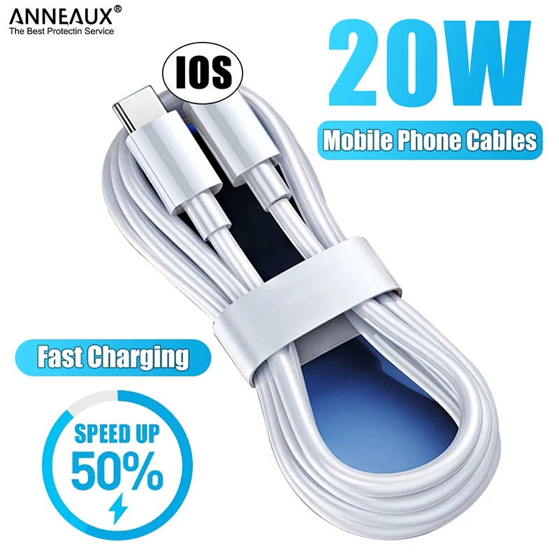 Оригинальный кабель PD 20 Вт для быстрой зарядки Apple iphone 11 12 pro max Usb C ipad air mini 4