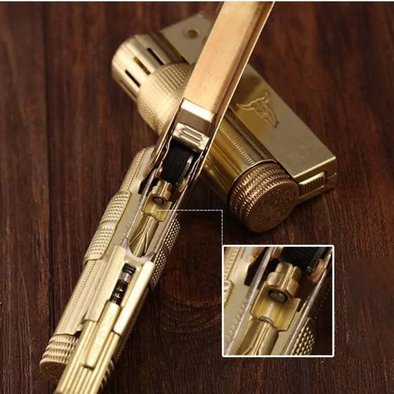

IMCO 6700 Vintage Style Classic Copper Lighter Gasonlion Oil Petrol Refillable Flint ignition Grinding Wheels Fire Lighter