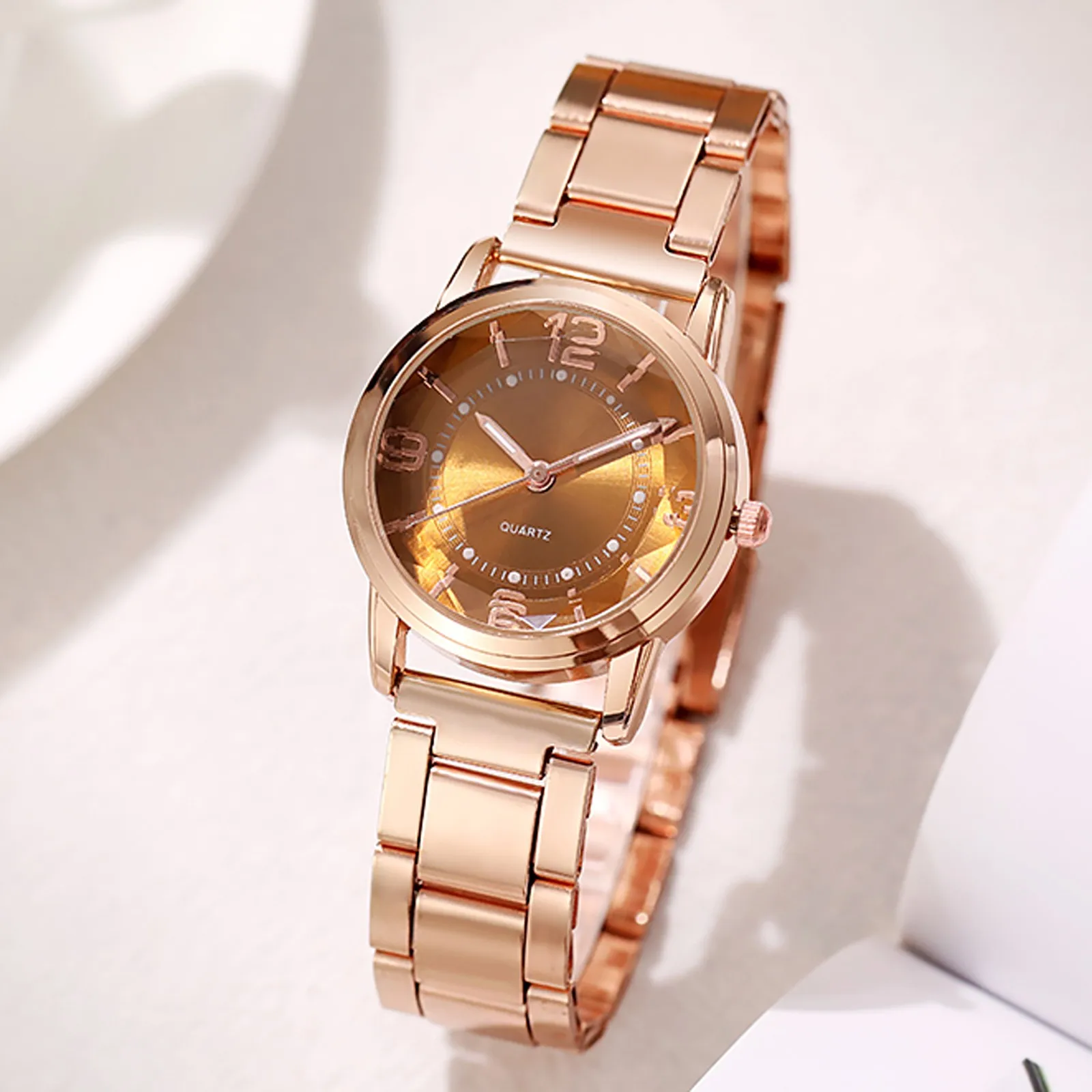 

Watches For Women Rose Gold Stainless Steel Quartz Wristwatch Simple Vintage Small Dial Female Clock Fashion Ladies Watch Gift