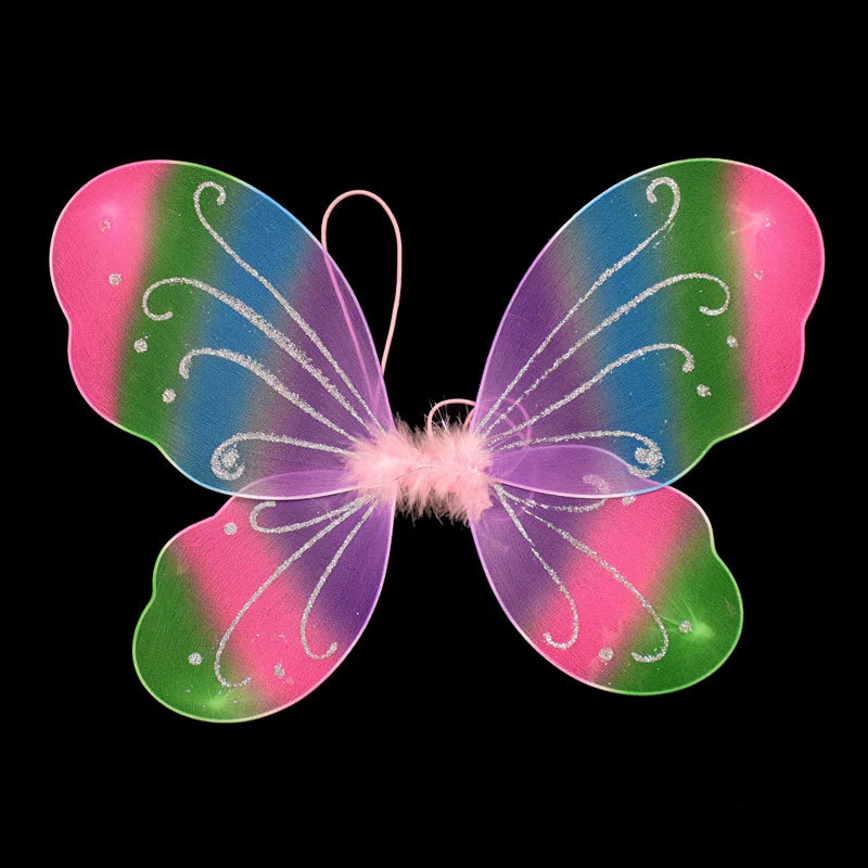 

Новое поступление, 1 шт./лот, разные цвета, 10 цветов на выбор, детская девочка, принцесса, сказочные крылья бабочки, украшение для вечевечерние НКИ на Хэллоуин