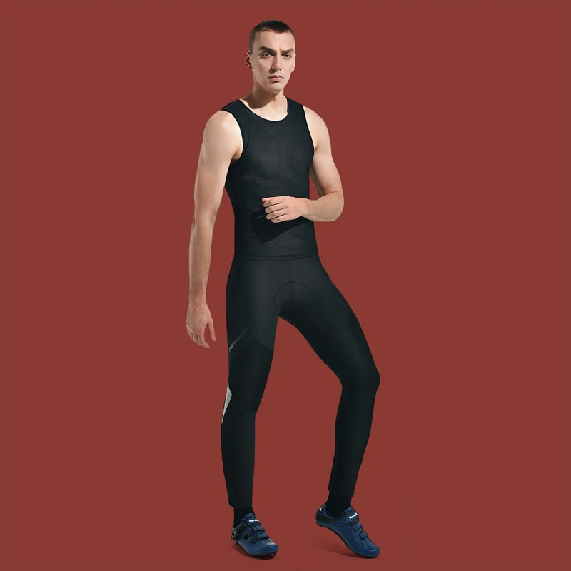 Зимние мужские велосипедные брюки Santic флисовые спортивные Светоотражающие