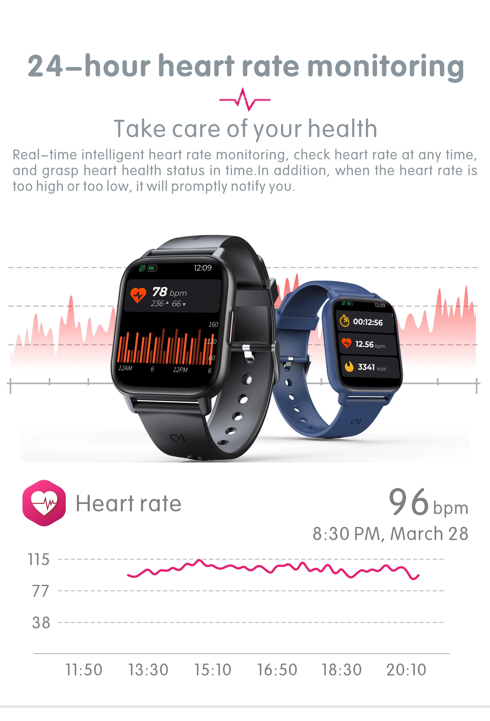 

2021 Smart Watch Men Waterproof Watch clock Full Touch Screen Bluetooth 5.0 Sports Fitness Tracker women Smartwatch