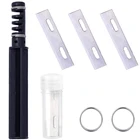 Нож для шнура из кожи LMDZ с 3 лезвиями, ручной резак для кожи для начинающих и профессионалов