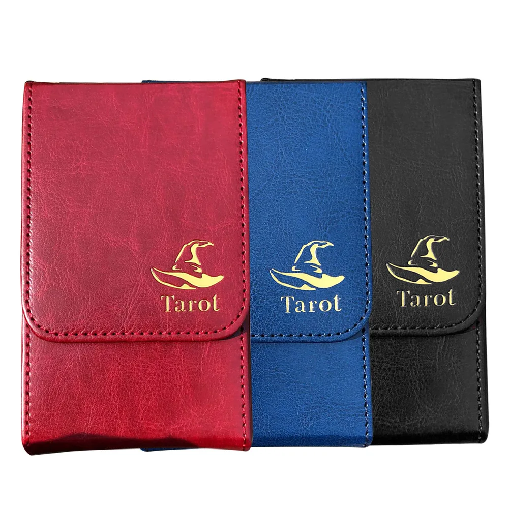 

1PC Holder Case Board Game PU Leather Double Layer Portable Collection Travel Storage Organizer Anti Scratch Tarot Card Box