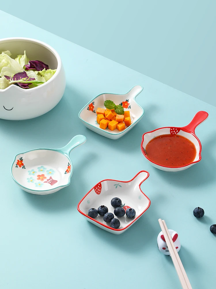 

Ceramic Seasoning Dish Mini Creative Japanese Salad Dipping Sauce Seasoning Tomato Soy Vinegar Small Dish Kitchen tools