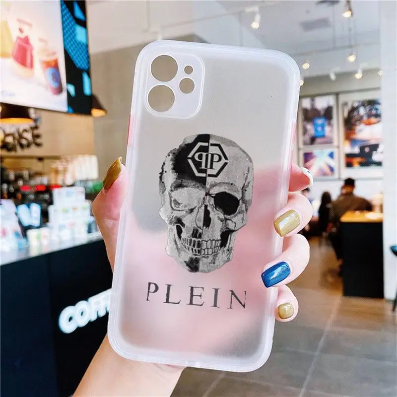 

Desigh Trend Luxury White Transparent Matte For IPhone7 8 11 12 S Mini Pro X XS XR MAX Plus Cover Shell funda Qp Philipp