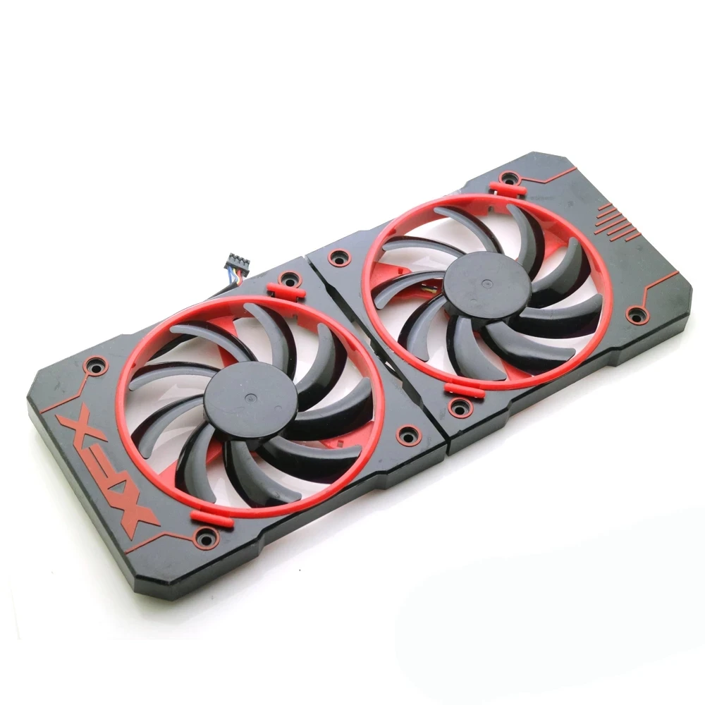 FY09010H12LPB 12V 0.45A VGA вентилятор для XFX R9 380 380X 370 370X RX460 560 Графика карты 4Pin|Кулеры и