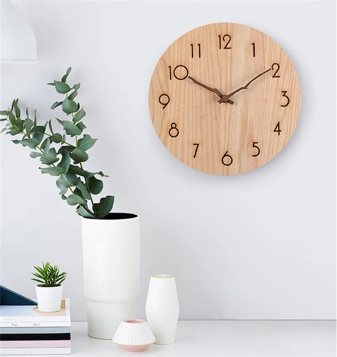 DIY Creative wall clock Wooden hands with SUN shaft Clock movement Walnut wood needle Quartz Clock replace part Accessories