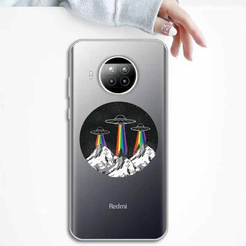 

Alien space Phone Case Transparent Clear for Xiaomi Redmi note 10 t 8 9 pro lite 11