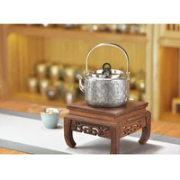 silver pot 999 sterling silver handmade tea set japanese retro teapot kettle home tea ceremony kungfu tea set 450ml
