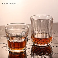 crystal cup shot toughened glass cup creative high spirits white wine glasses whisky thick bottom cup