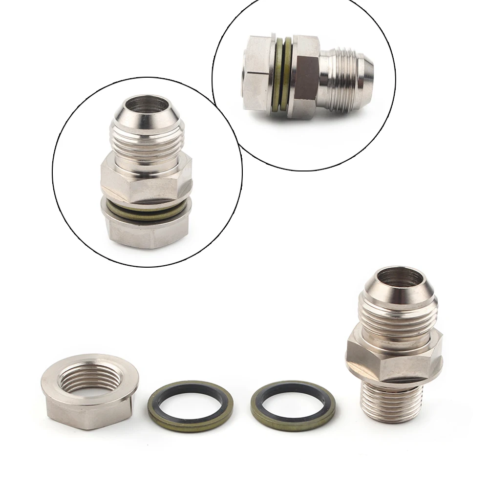 

10 AN to M18x1.5mm DIY Adapter Fitting KIts For Turbo Oil Return On Oil Pan / Sump