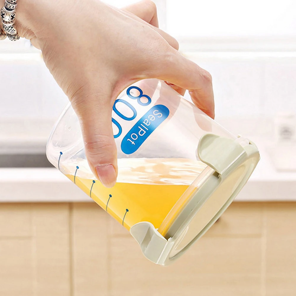 Прозрачная пластиковая канистра для закусок чая кофе кухонная банка хранения