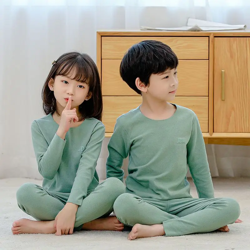 

High Quality Thermal Underwear Sets Children Clothing Long John Underwear For Boy Girls Clothing Autumn Winter Warm Kids Clothes