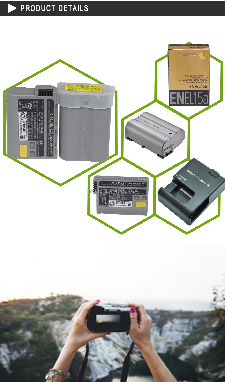 EN-EL15a ENEL15a RU EL15a Батарея батареи для Nikon D850 D810 D810A D750 D500 D7500 D7200 D7100 заменить EN-EL15/EL15