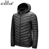 uaicestar brand winter warm hooded parka men jacket coat fashion casual solid color jacket men windproof zipper pocket men parka