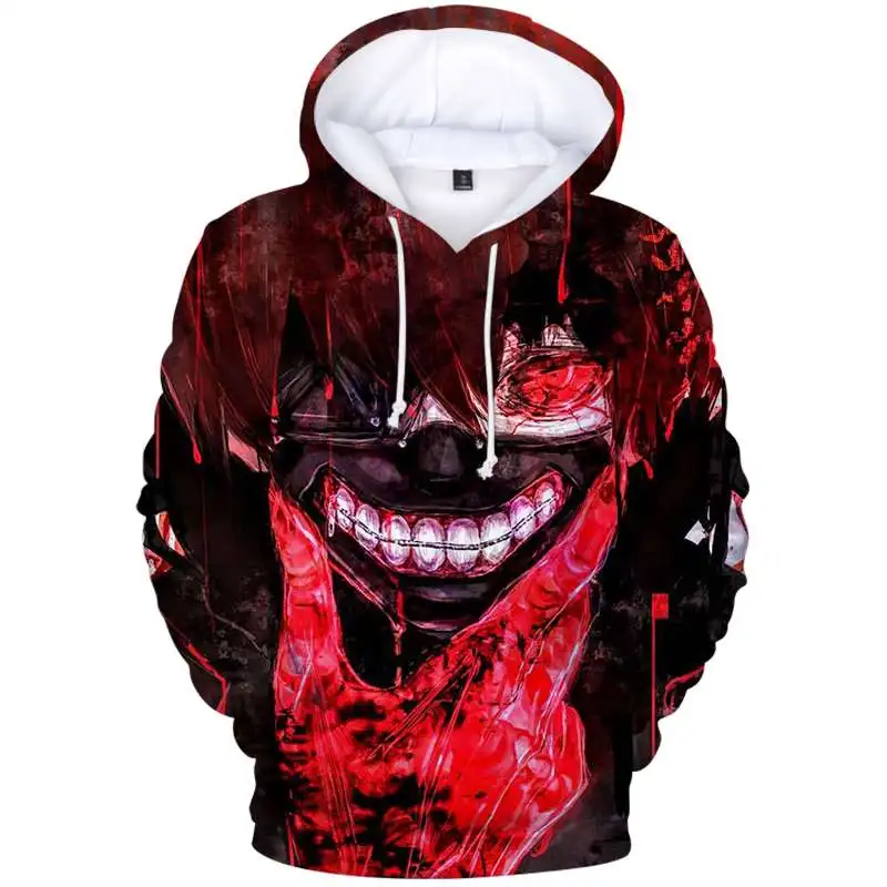 

3D толстовки с принтом Tokyo Ghoul уличная одежда с мотивами из аниме мужские топы 2020 Осень Зима хип-хоп оверсайз Повседневный пуловер женский свитер