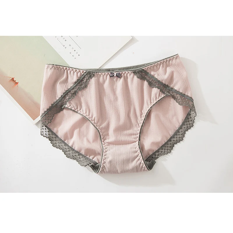 Sexy Lace Panties Seamless Women Underwear Briefs Nylon Silk for Ladies Bikini Cotton Lingerie 6pcs set