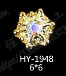 HY-1948 10pcs 10 шт./лот, сплав дизайн ногтей 3d плоские цветы бриллианты жемчужные ювелирные изделия Стразы украшения для ногтей - Цвет: HY-1948 10pcs