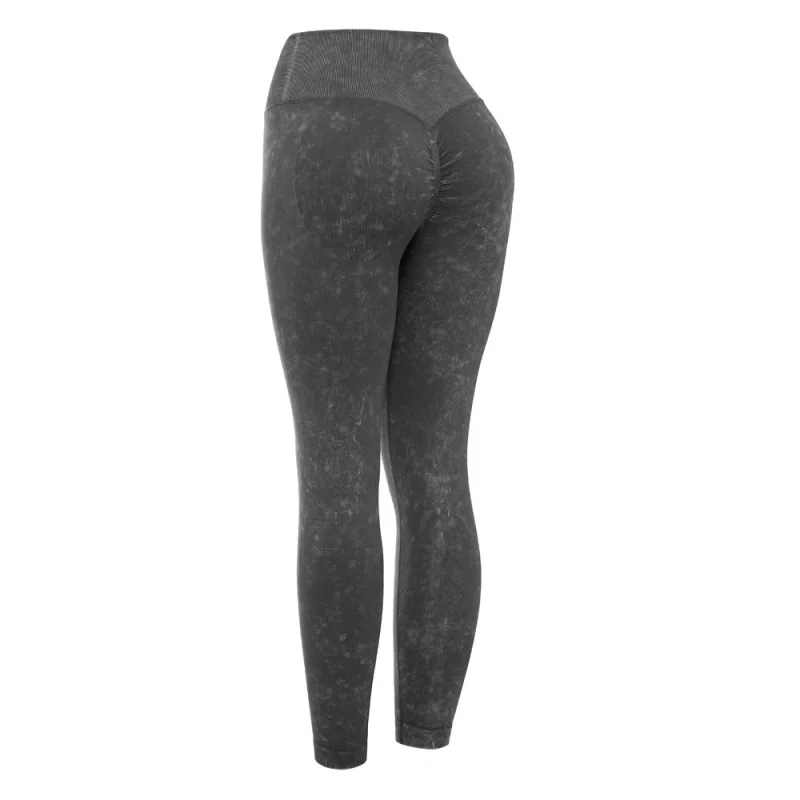 

High Waist Washed Yoga Pants Women Seamless Booty Lifting Fitness Tight Elastic Training Sports Cycling Leggings