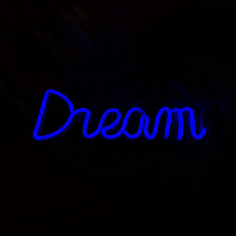 Неоновая вывеска Dream светодиодный светодиодная неоновая с буквами настенный