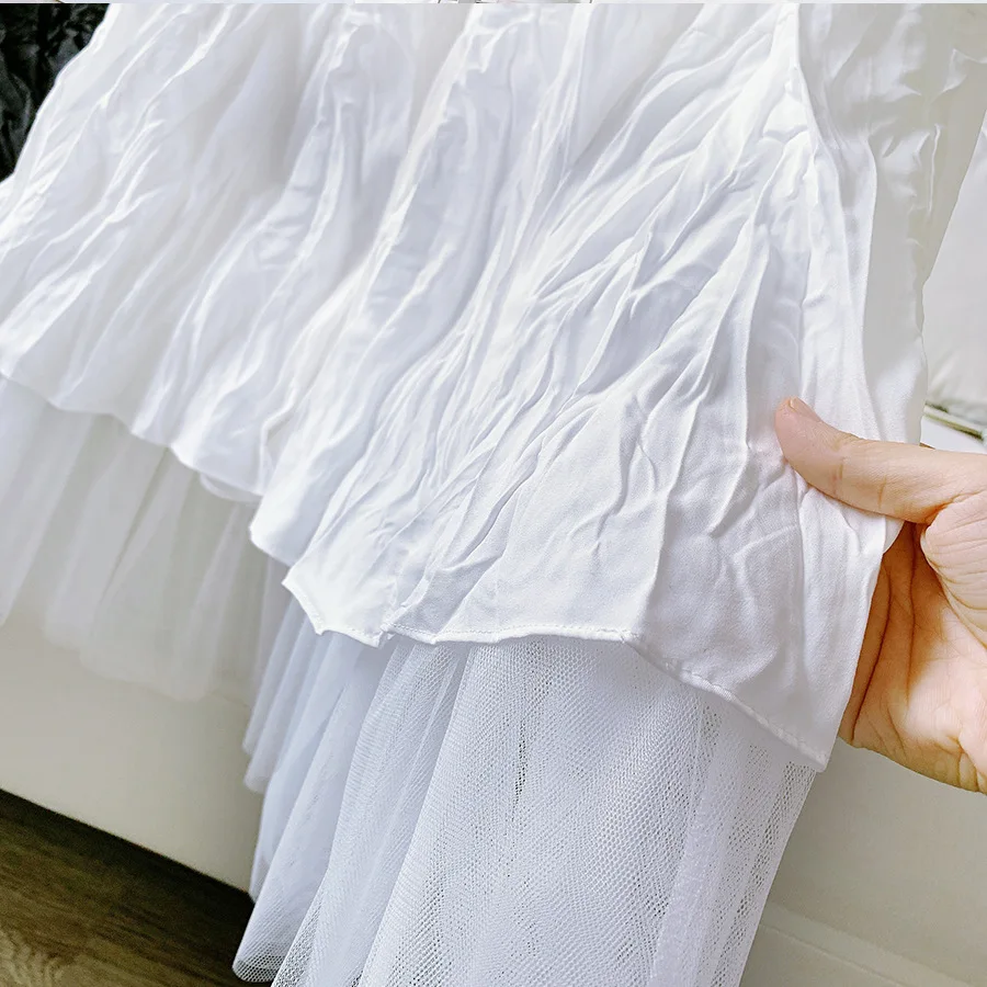 Новинка весна-лето 2020 винтажные женские длинные юбки с оборками корейский стиль