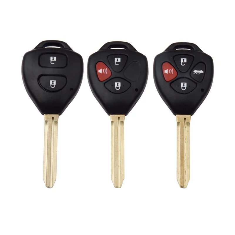 

2/3/4 Buttons Remote Car Key Case Shell FOB For Toyota Camry RAV4 Yaris Prado Tarago Corolla REIZ Crown Avalon Venza