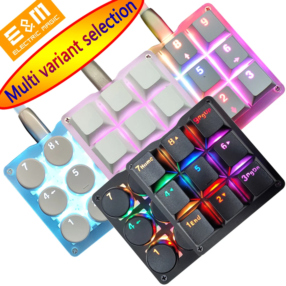 9 ключей макро OSU Программируемый RGB Подсветка механическая клавиатура