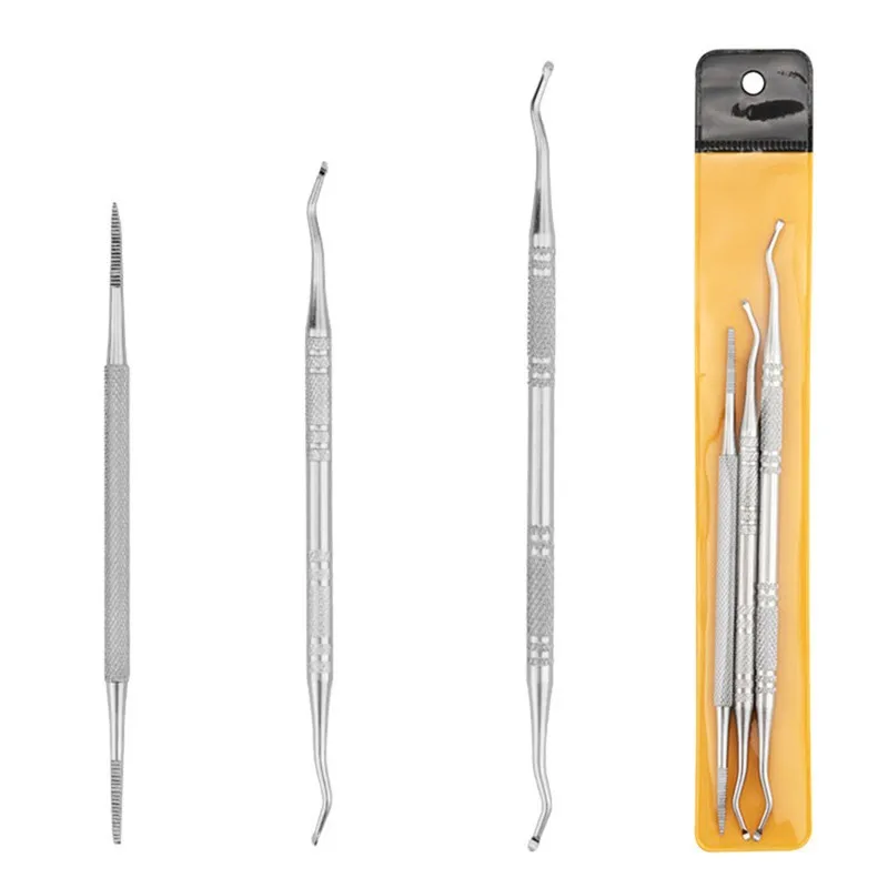 

3pcs/set Professional Double Side Ingrown Toe Nail Lifter File Manicure Pedicure Care Correction Tool Nail Care