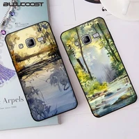 forest landscape painting soft phone cover for samsung j2 4 5 6 7 8 prime pro plus duo neo j415 2016 8 9 j600 737 730