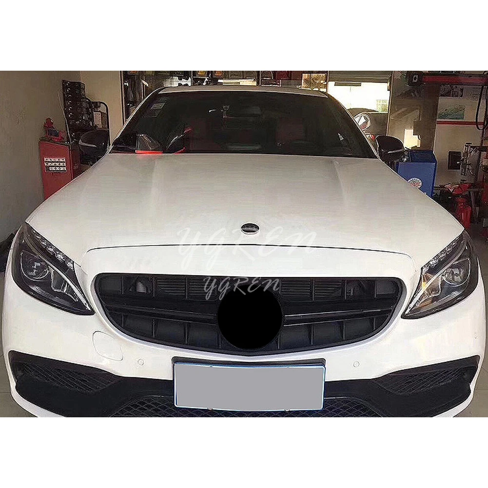 Передняя решетка для Mercedes C Class W205 AMG C180 C200 C250 C300 2016 2017 2018 без эмблемы | Автомобили и