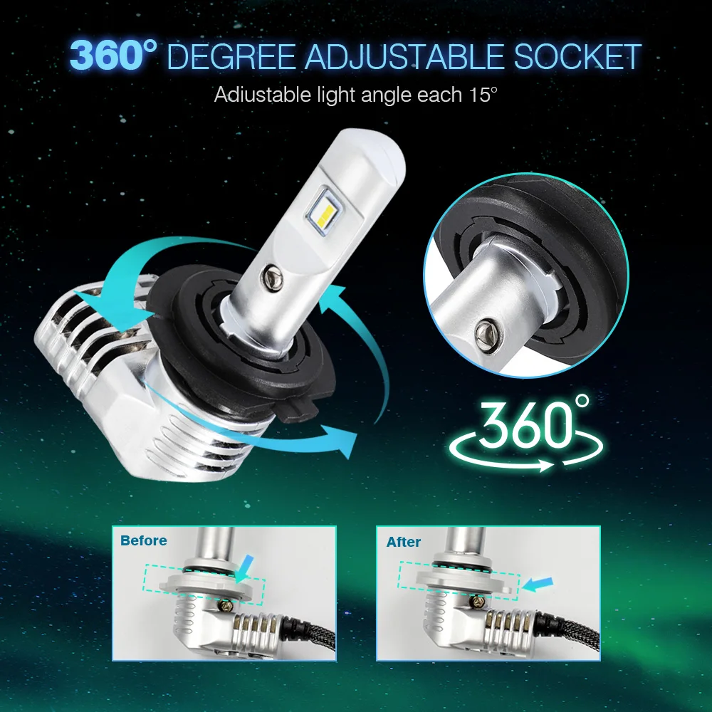 NOVSIGHT H7 H11 H16JP 9005 9006 9012 D1 P13 PSX24W PSX26W Автомобильный светодиодный головной светильник s