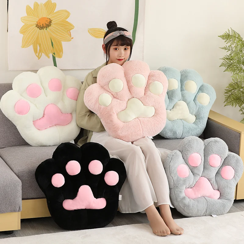 

60 / 70cm Cute Multi Color Cat Paw Cushion Plush Filled Toy Interior Decoration Convenient and Easy to Disassemble Gift