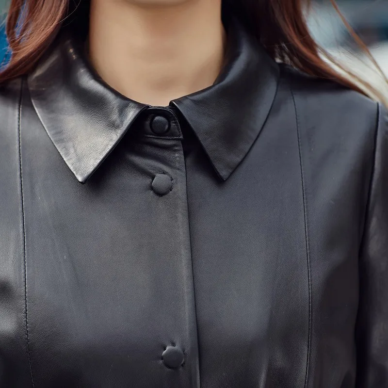 Женская брендовая Роскошная мягкая овчина натуральная Кожа Модная длинная