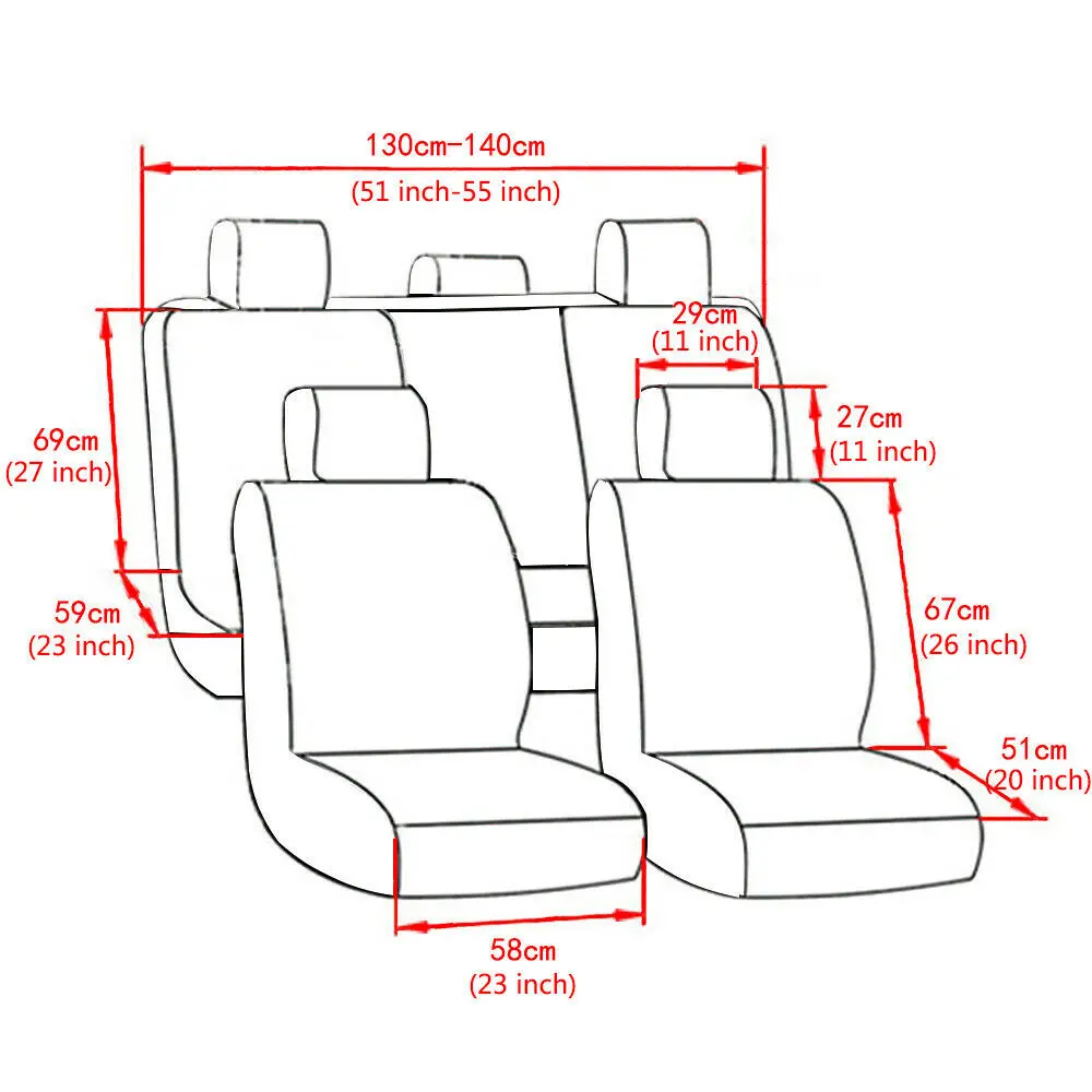 Чехол на сиденье автомобиля полный комплект универсальные автомобильные чехлы