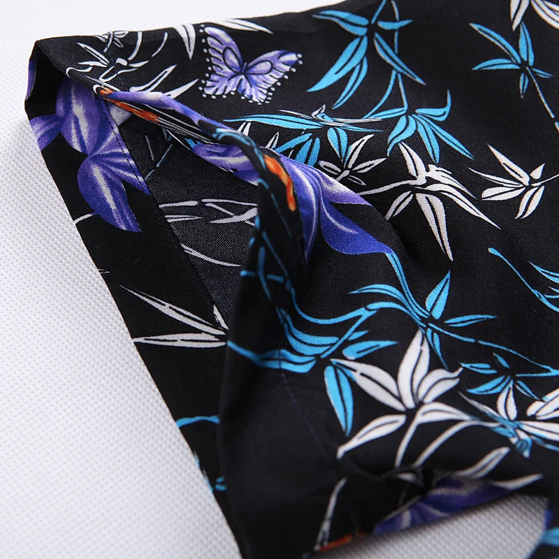 2021 рубашка размера плюс с цветочным узором короткими рукавами S0 M-7XL мужские