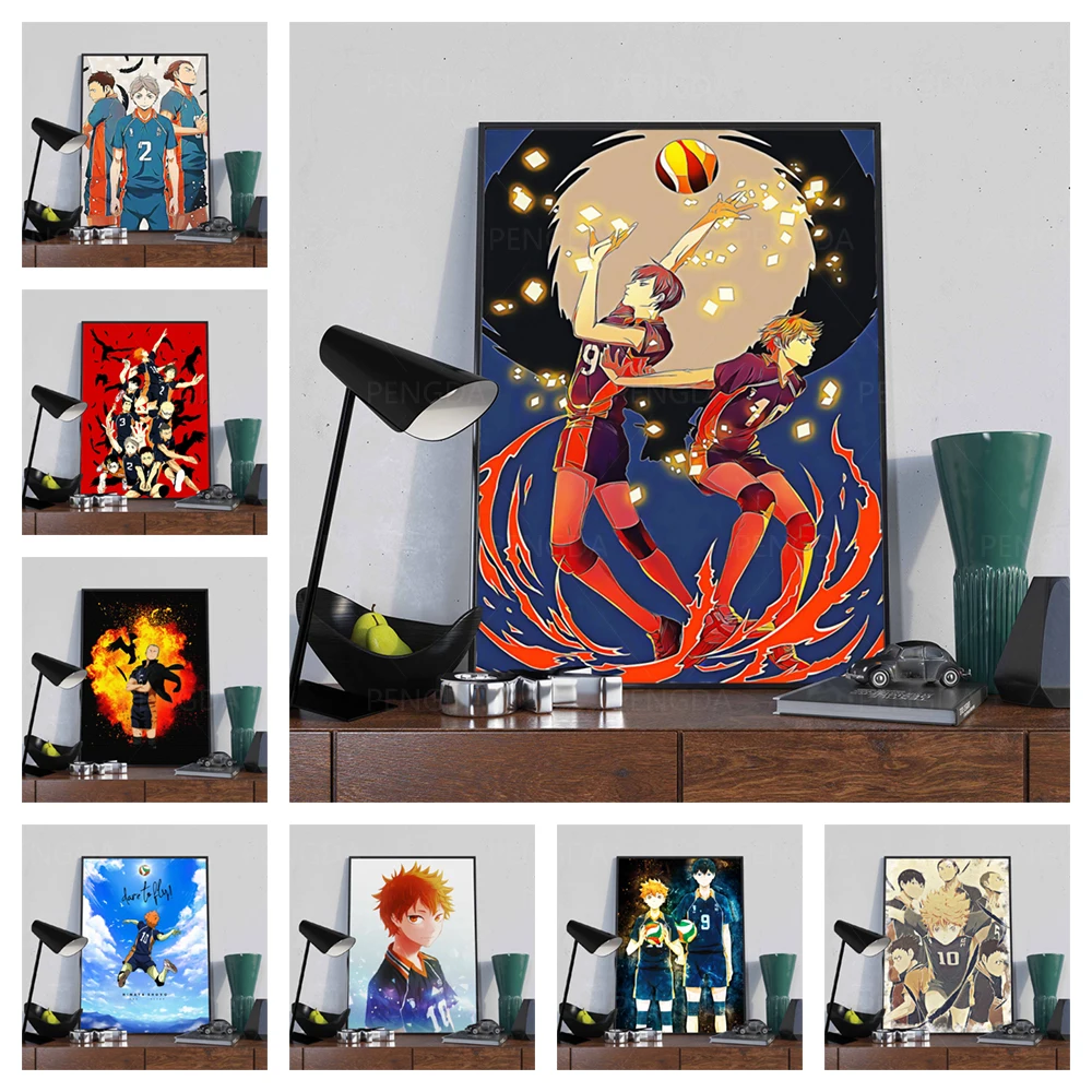 

Canvas Paintings Haikyuu Home Decor Modular Japanese Anime Pictures Modern Printed Poster For Living Room Wall Art No Framework