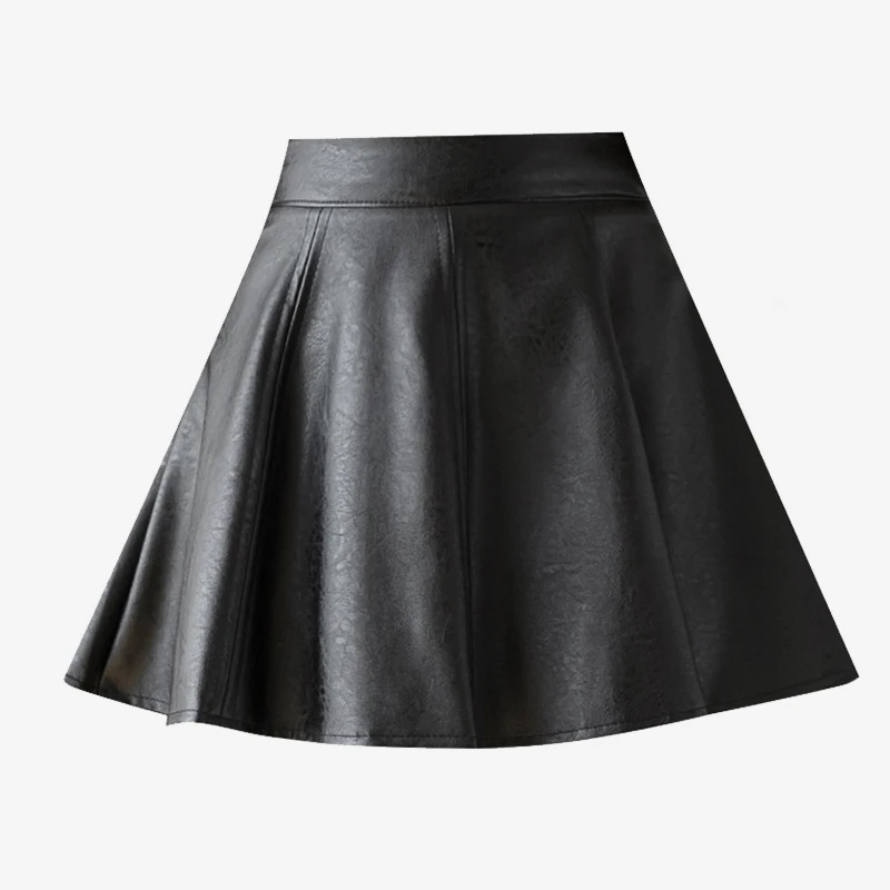 Женские черные мини-юбки из искусственной кожи с подкладкой Женская