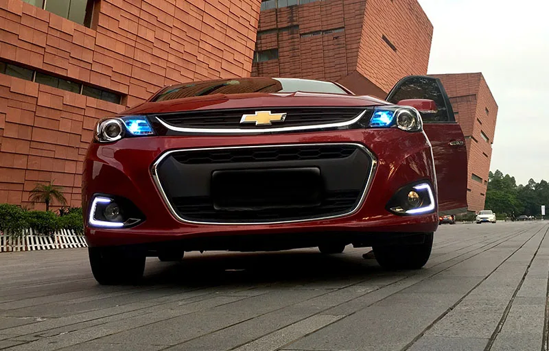 2 шт. ABS дневные ходовые огни для Chevrolet Malibu 2016 2017 белый + желтый указатель поворота