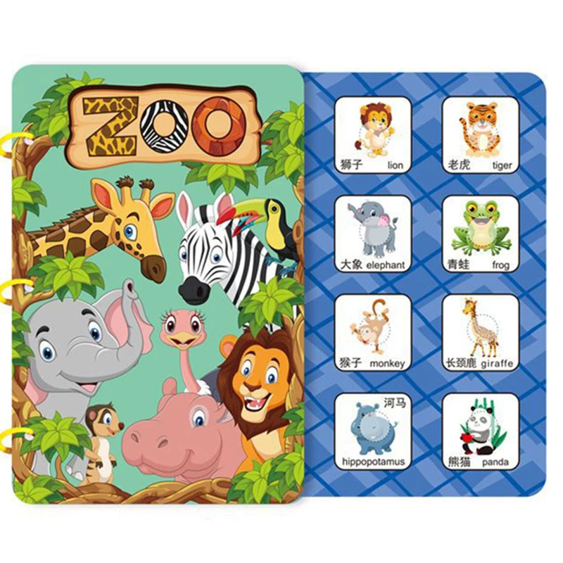 

Baby Sticker Book Montessori Quiet Busy Book Velcro Reusable Baby Sticker Toy Early Learning Educational Toys For Children