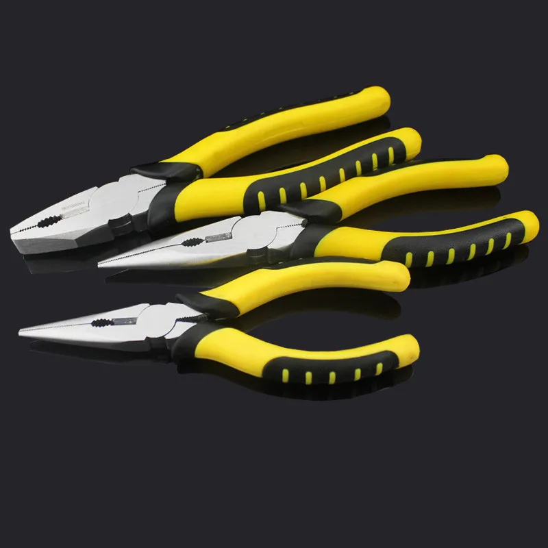 Набор плоскогубцев из хромованадиевой стали инструменты электрики 6/8 дюймов с