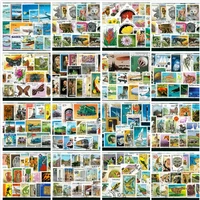 50pcslot 17 topic postage stamp collection all different many countries no repeat unused marked postage stamps for collecting