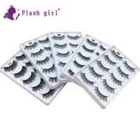 flash girl brand f810 f820 f830 f840 f850 factory wholesale price 5 models 5pais eyelashes 5 pairs makeup 3d mink with box