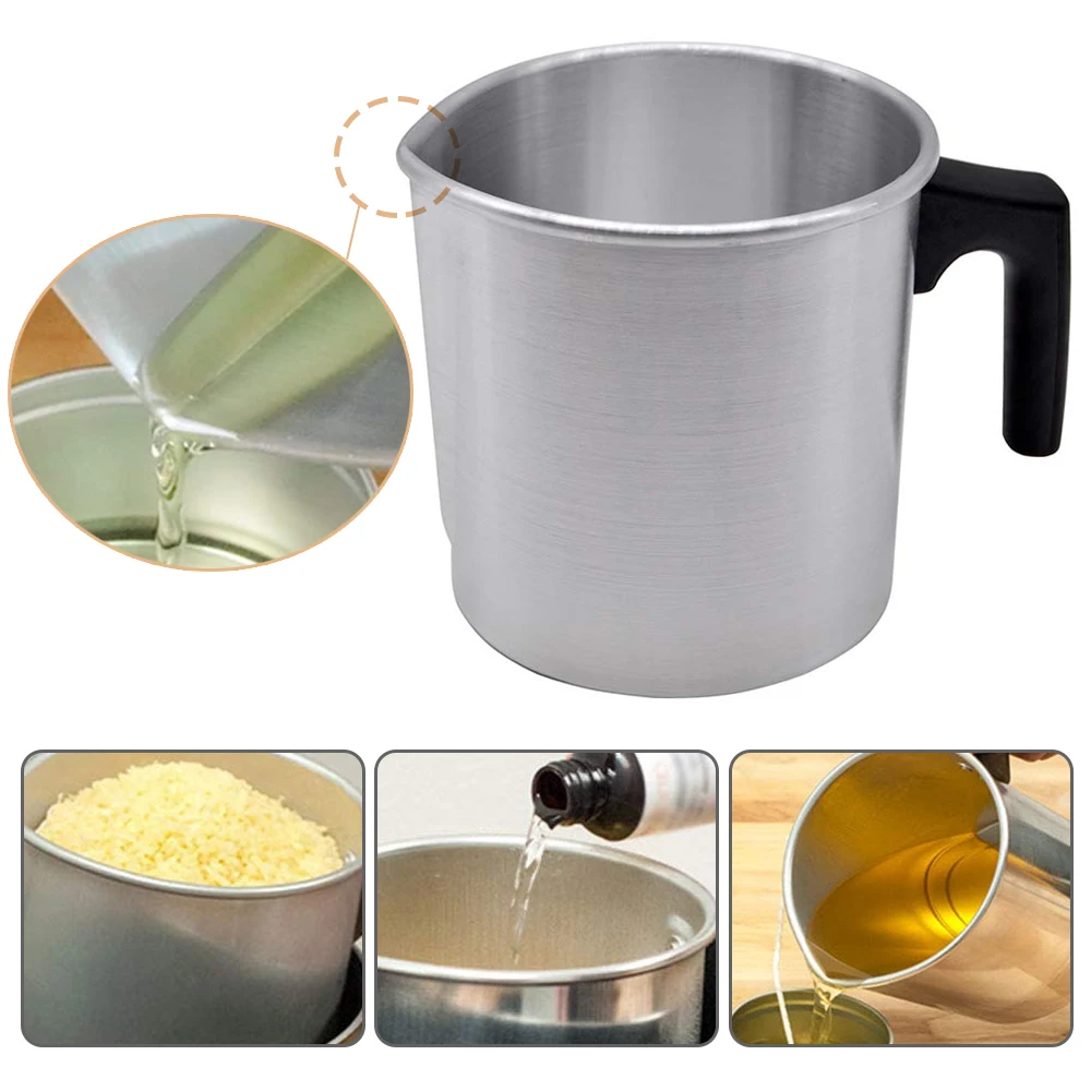 

Candle Melting Pot With Anti-Scalding Handle 1.2L Aromatherapy Wax Melting Aluminum Cup, Practical DIY Candle Making Pouring Pot