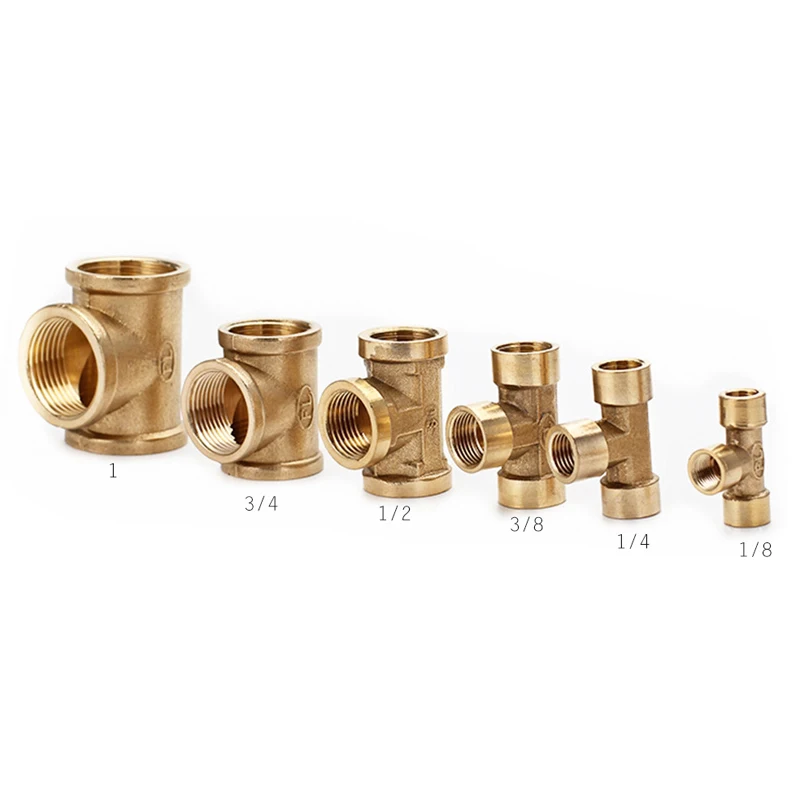 

Медный тройник для труб 3/8", 1/2", 1/4", 1/8", 3/4", 1"
