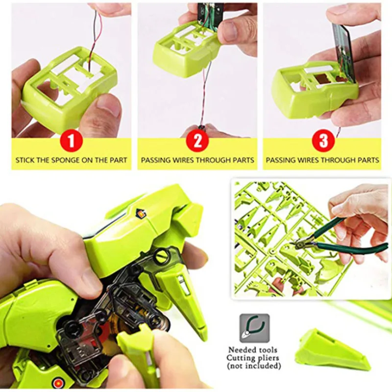 3 In 1 Dinosaur Insect Chariot Deformation Robot DIY Assembling Model Solar Toys Science Manufacture Children Experiment Toy | Игрушки и