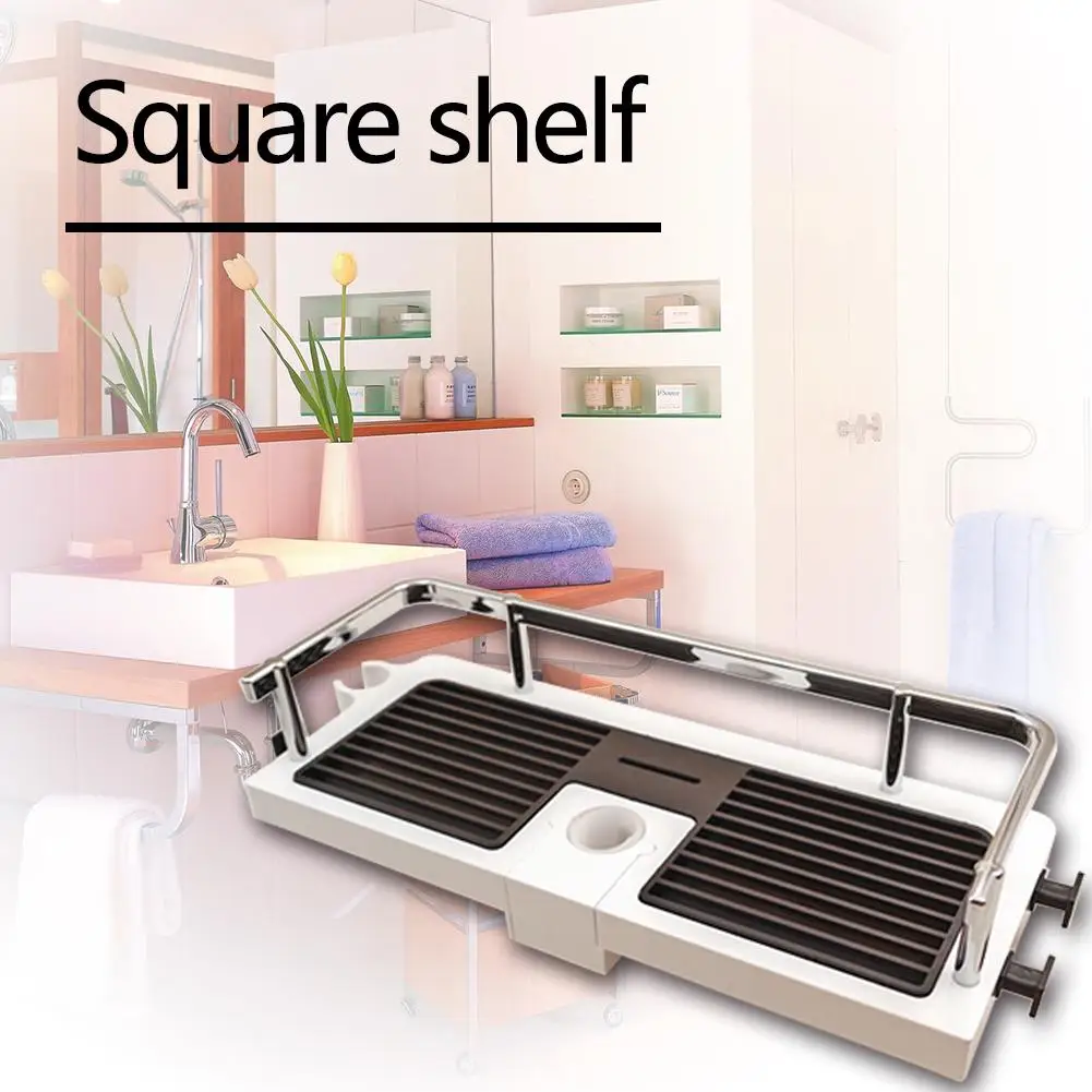 Полка для душевой ванны прямоугольная полка хранения угловая Бытовая ванная